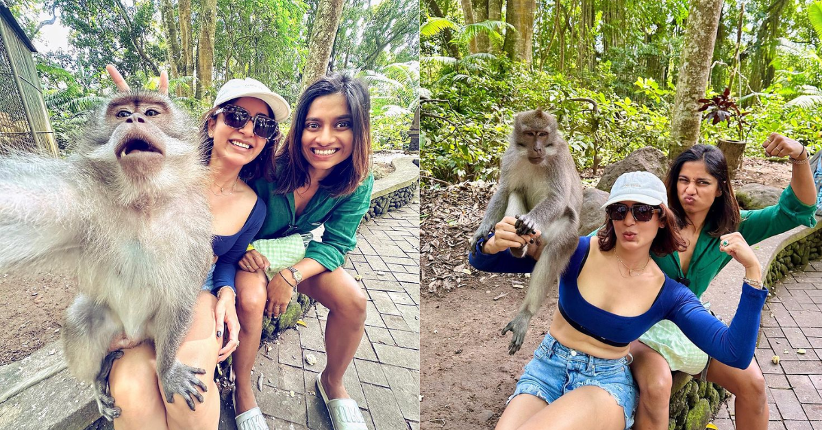 You are currently viewing Wild Monkey Heist! Actress Samantha Ruth Prabhu’s Sunglasses Stolen in Bali’s Top Tourist Spot – See the Hilarious Photos